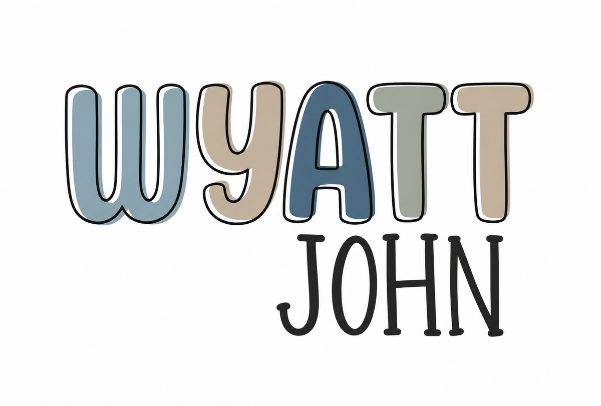 Wyatt Name #1 DTF Transfer