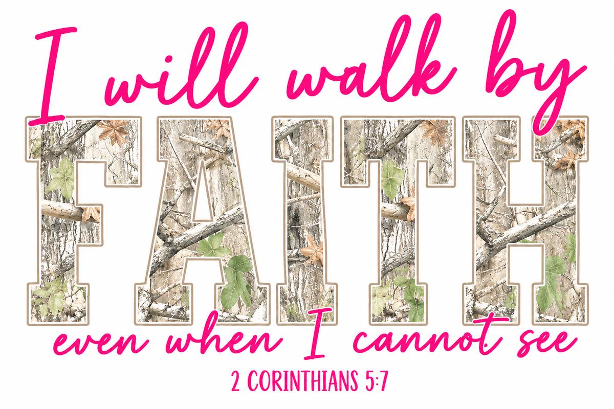 Faith Walk Camo DTF Transfer