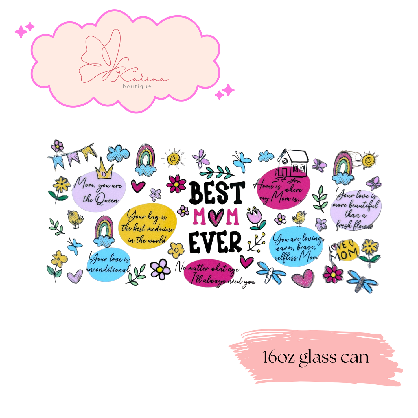 Best Mom Ever Coffee Glass