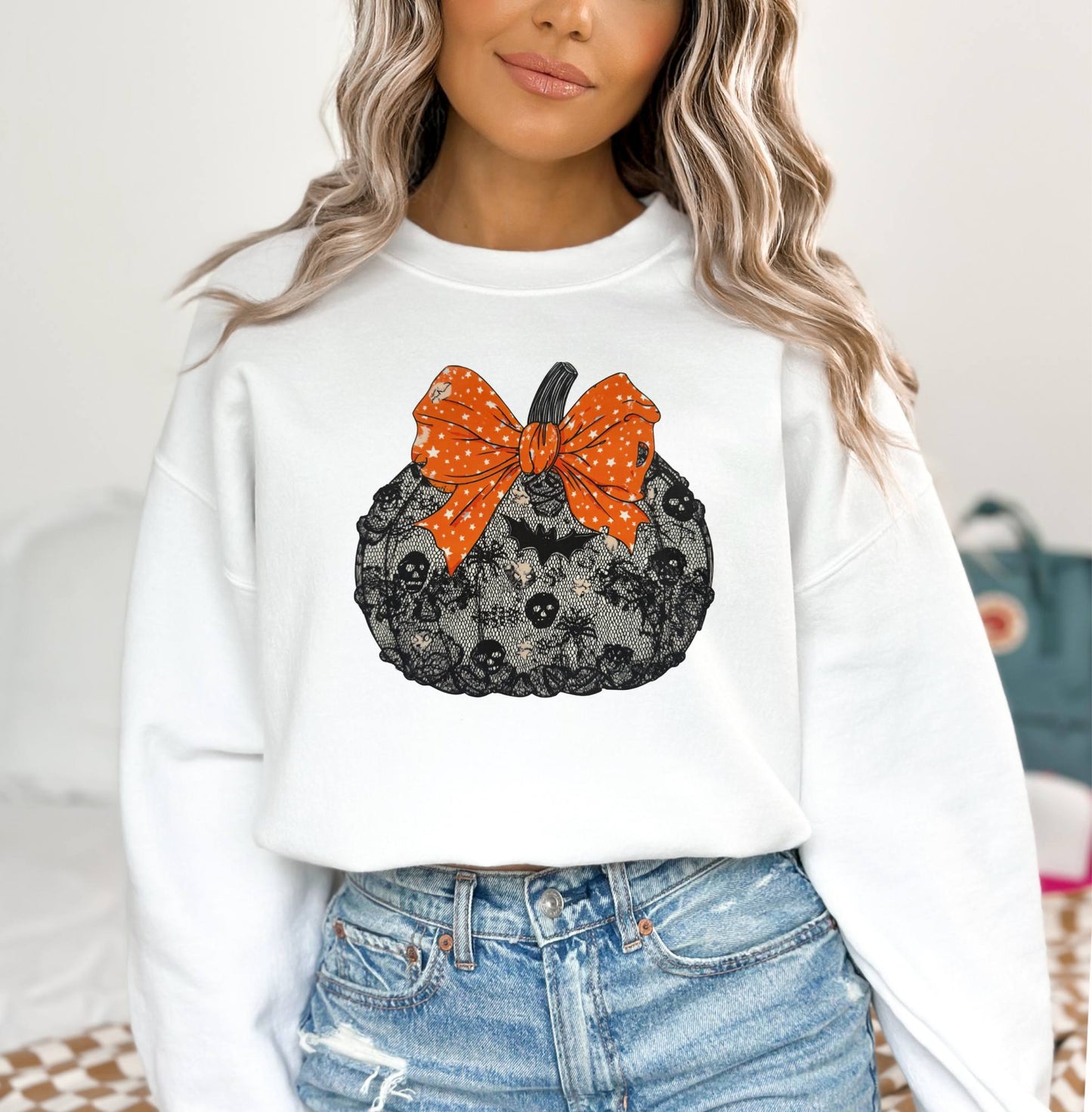 Black Lace Pumpkin Spice Sweatshirt