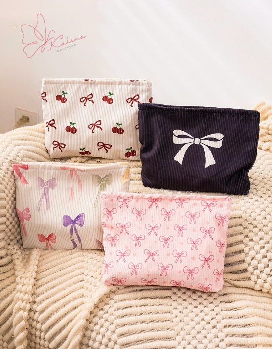 Bowknot Beauty Bag – Black