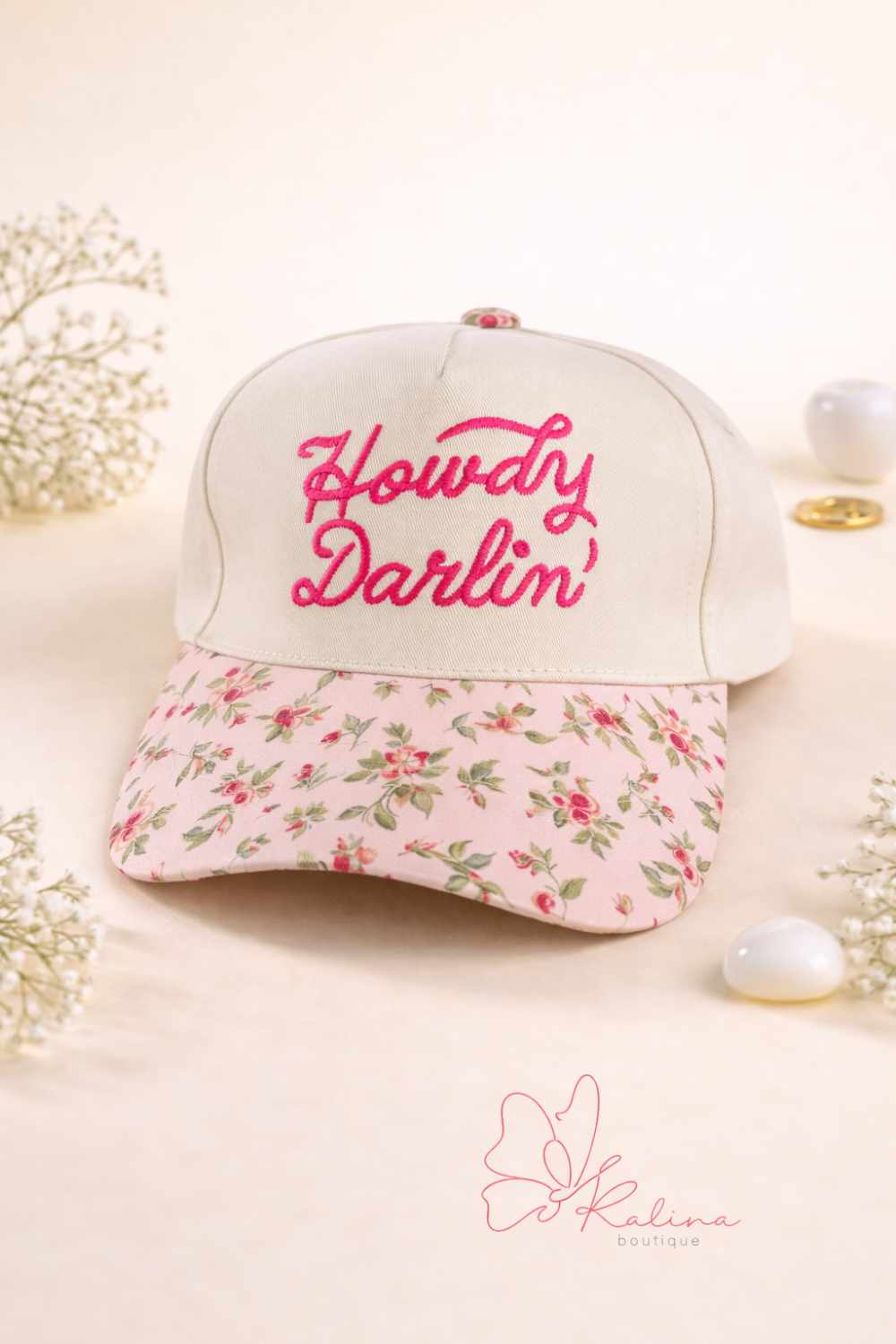 Howdy Darlin' Floral Trucker Hat