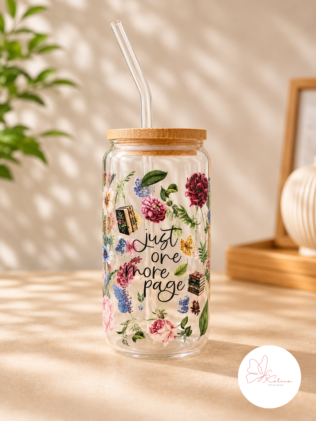Just One More Page Coffee Glass
