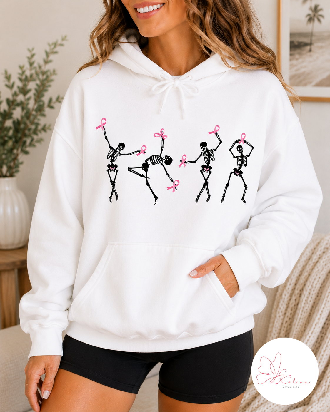 Pink Ribbon Skeleton Crew Graphic
