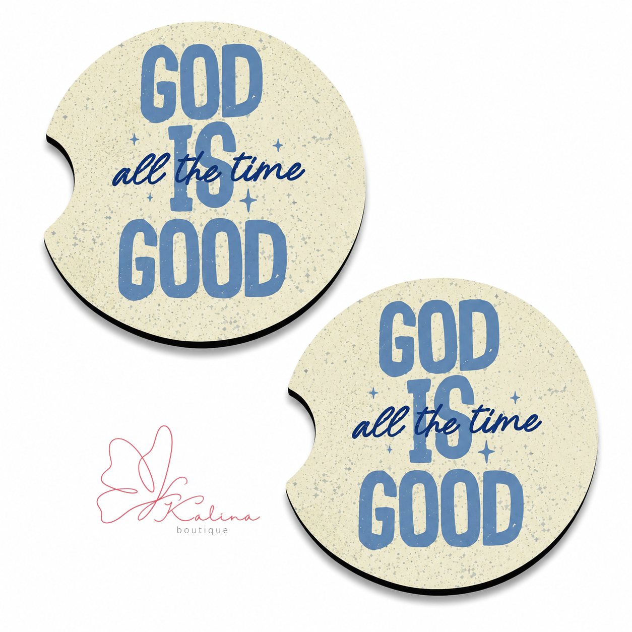 God Is Good All the Time Car Coasters