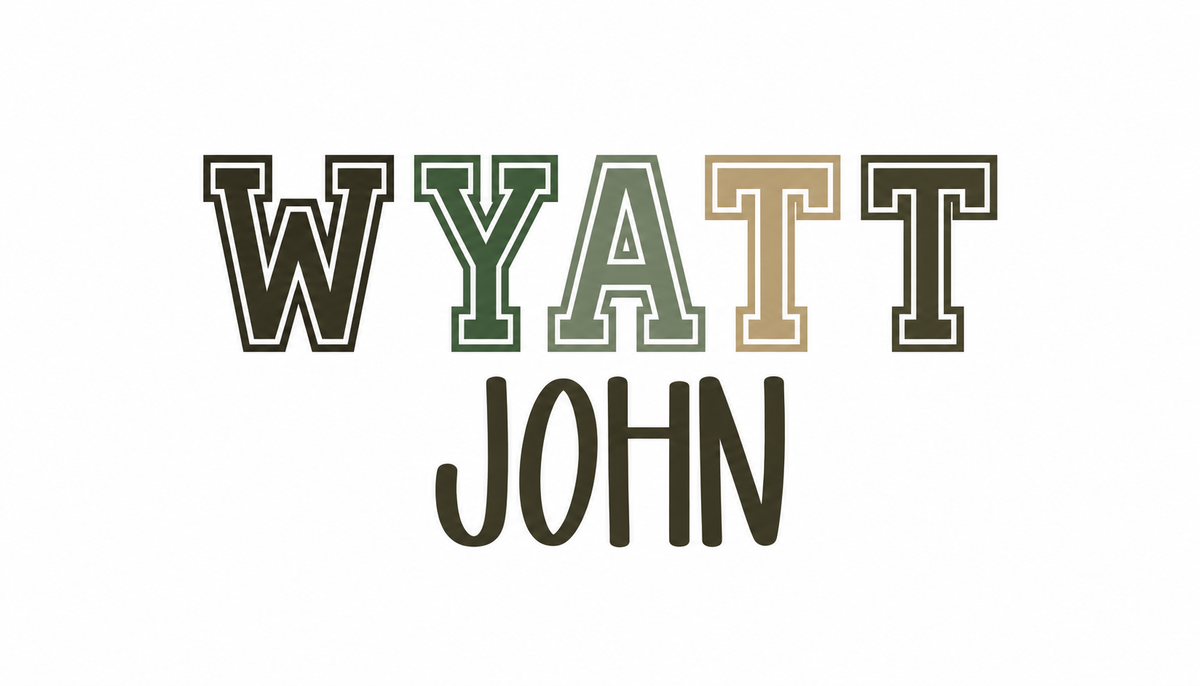 Wyatt Name #2 DTF Transfer