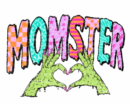 Momster Heart Hands DTF Transfer
