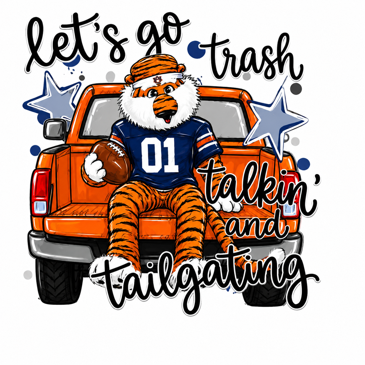 Auburn Tiger Tailgating DTF Transfer