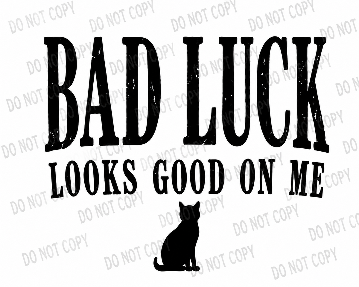 Bad Luck Black Cat DTF Transfer