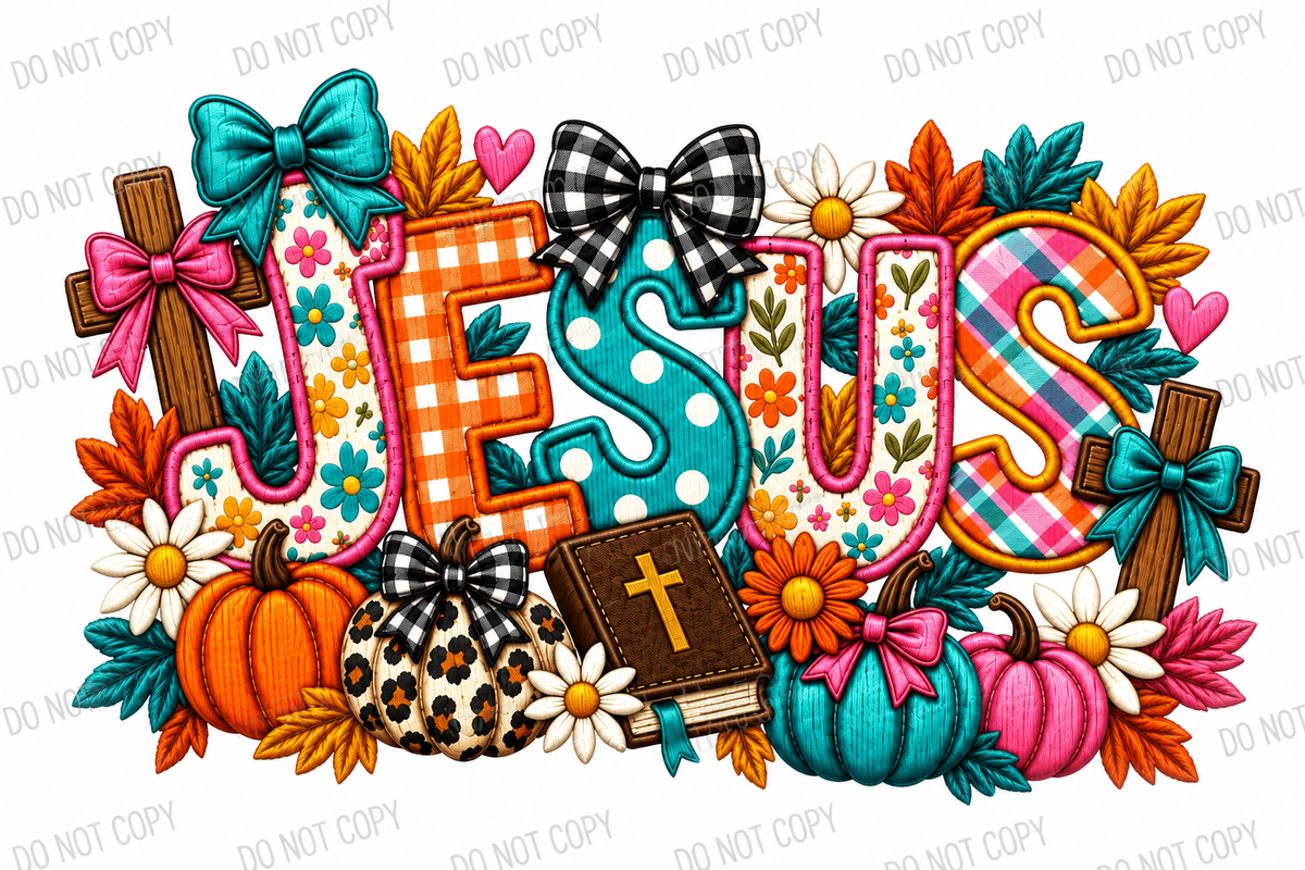 Jesus Fall DTF Transfer