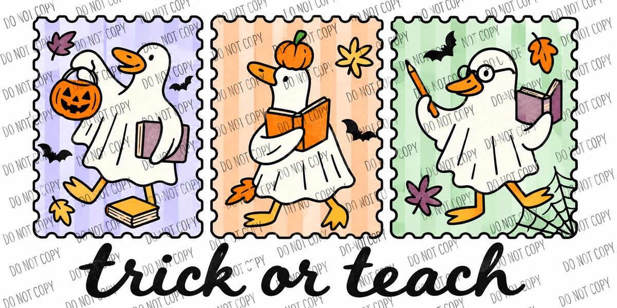 Trick or Teach Halloween Goose DTF Transfer