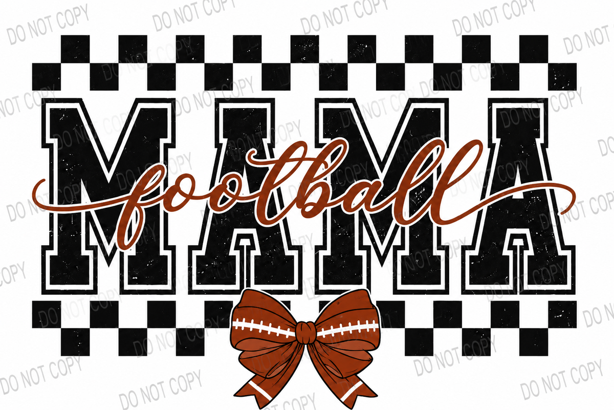 Football Mama Bow DTF Transfer