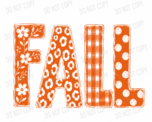 Fall Pattern DTF Transfer