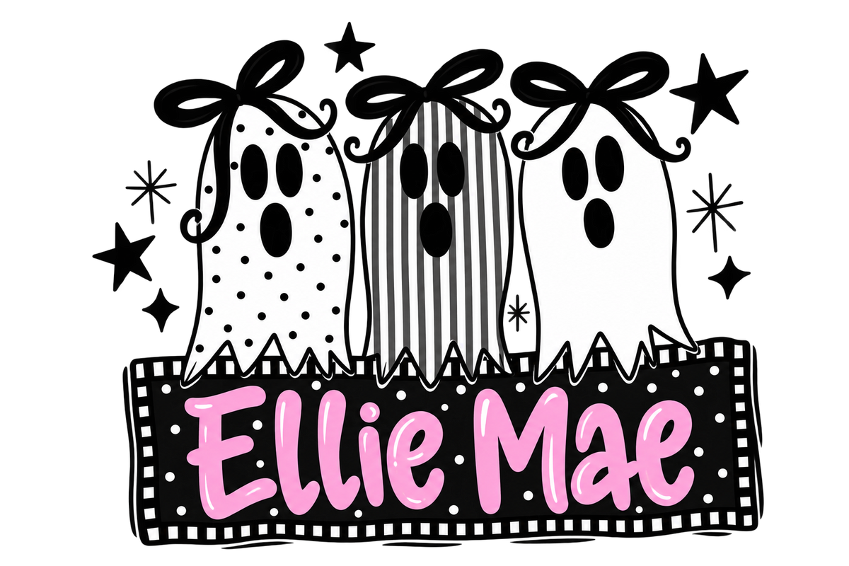 Ellie Mae Ghosts DTF Transfer