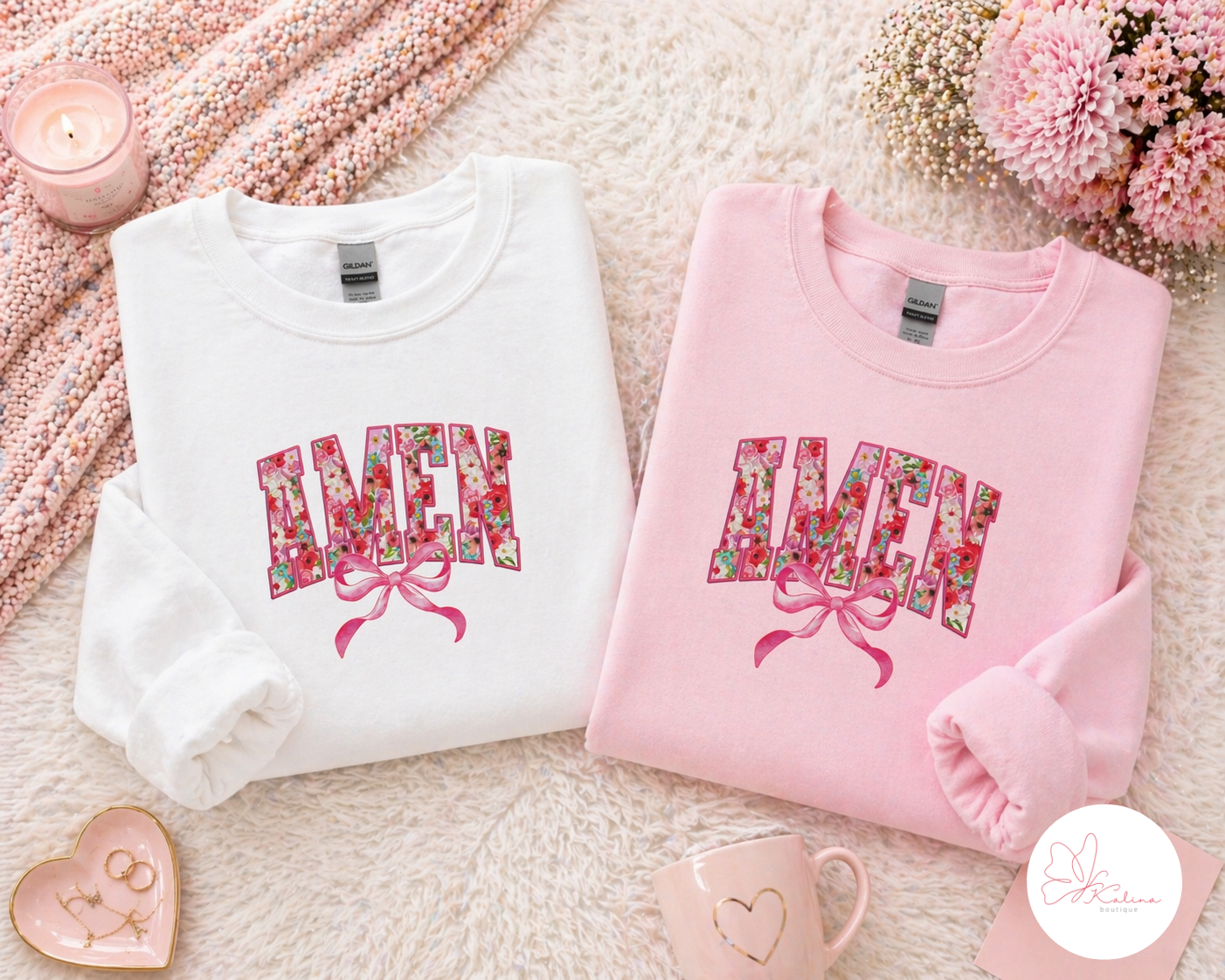 Amen Floral Bow Sweatshirt
