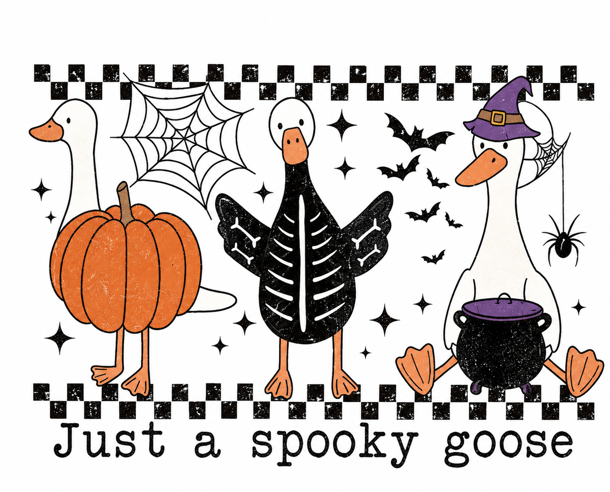 Just a Spooky Goose Halloween DTF Transfer