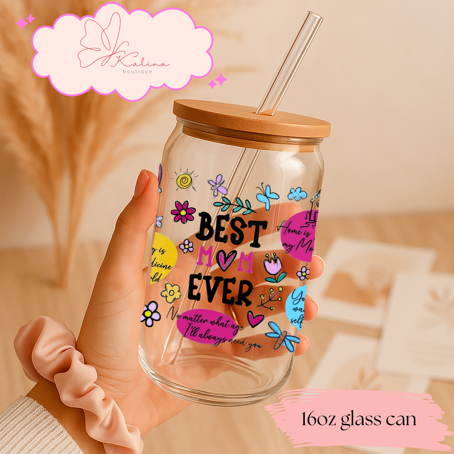 Best Mom Ever Coffee Glass