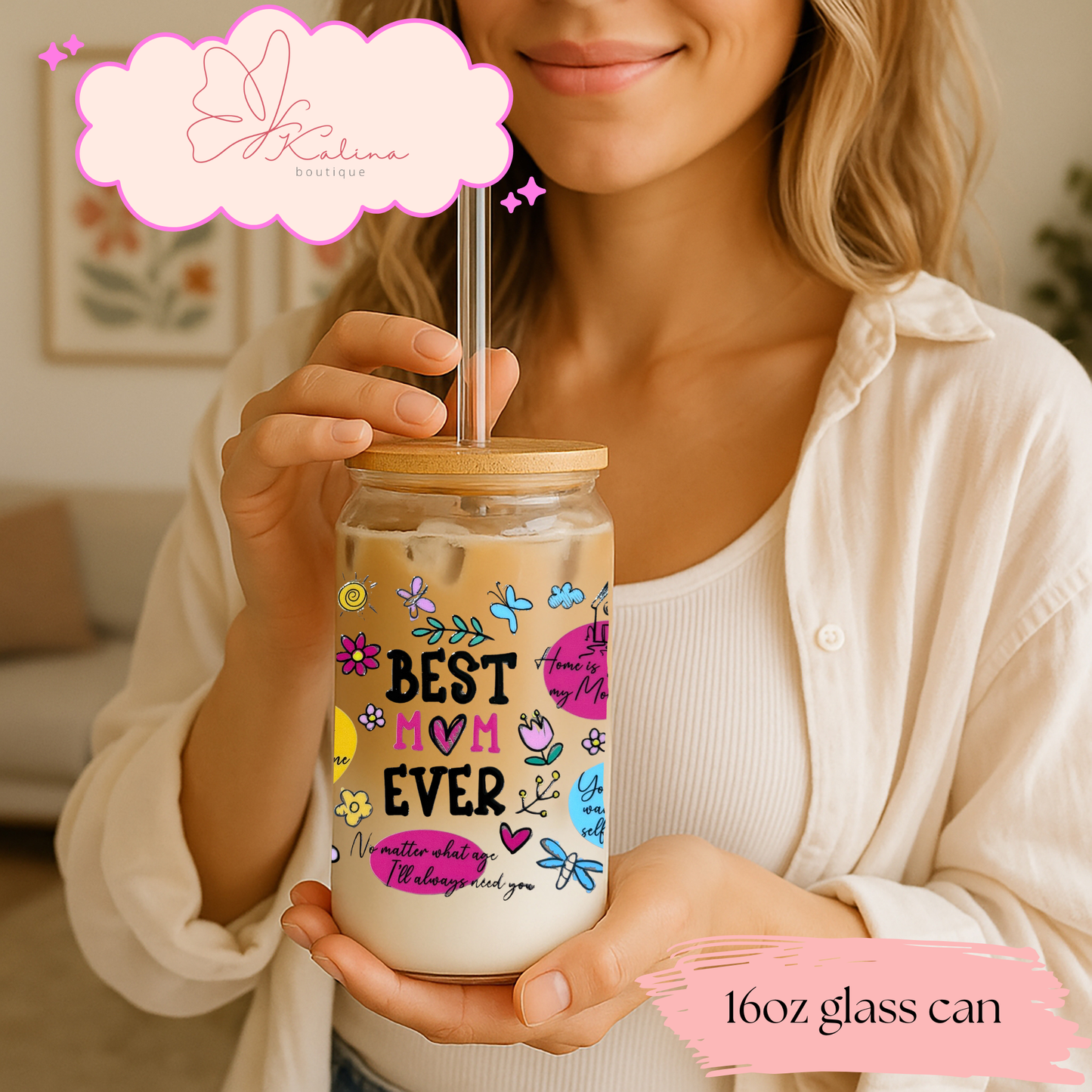 Best Mom Ever Coffee Glass