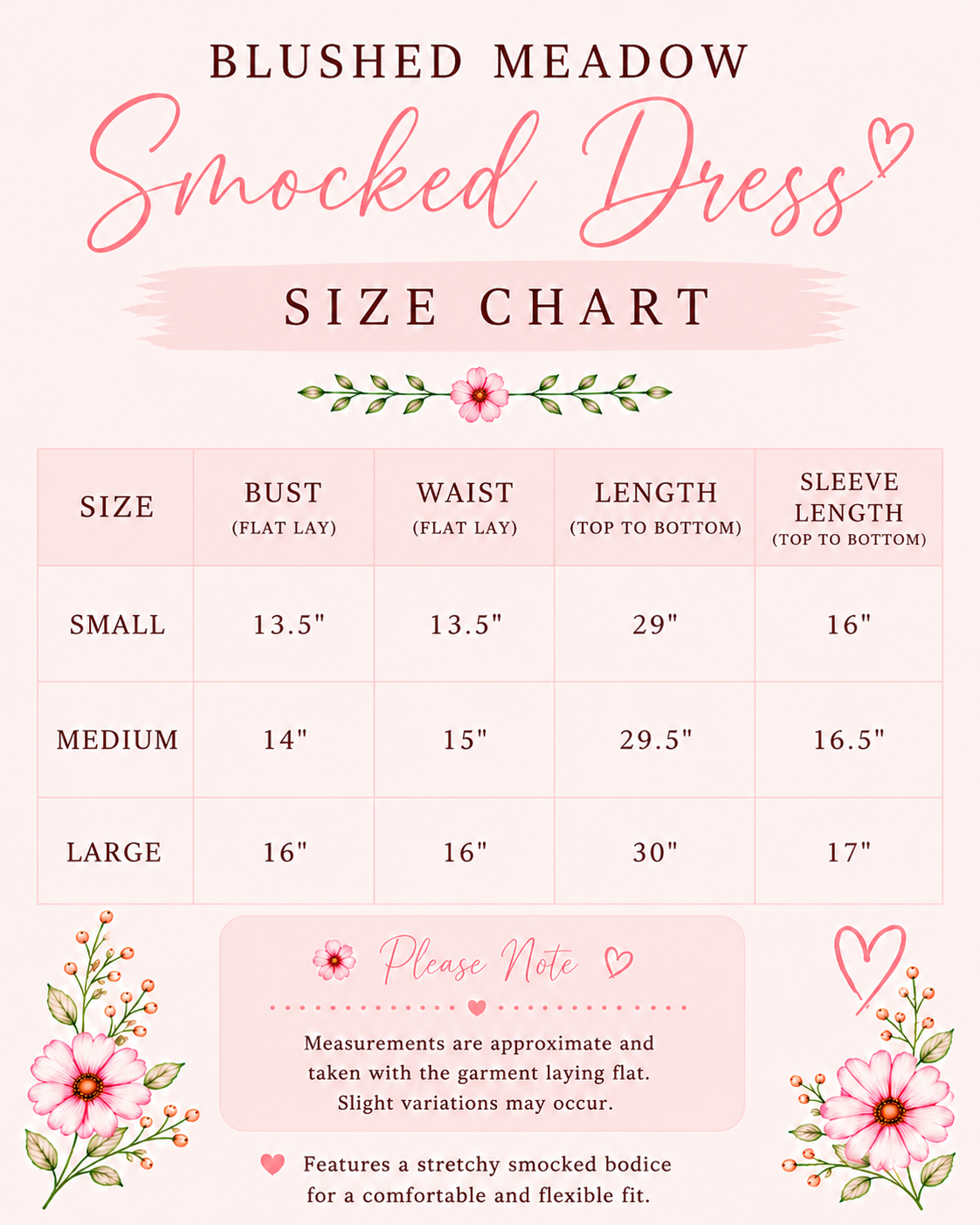 Blush Meadow Smocked Dress