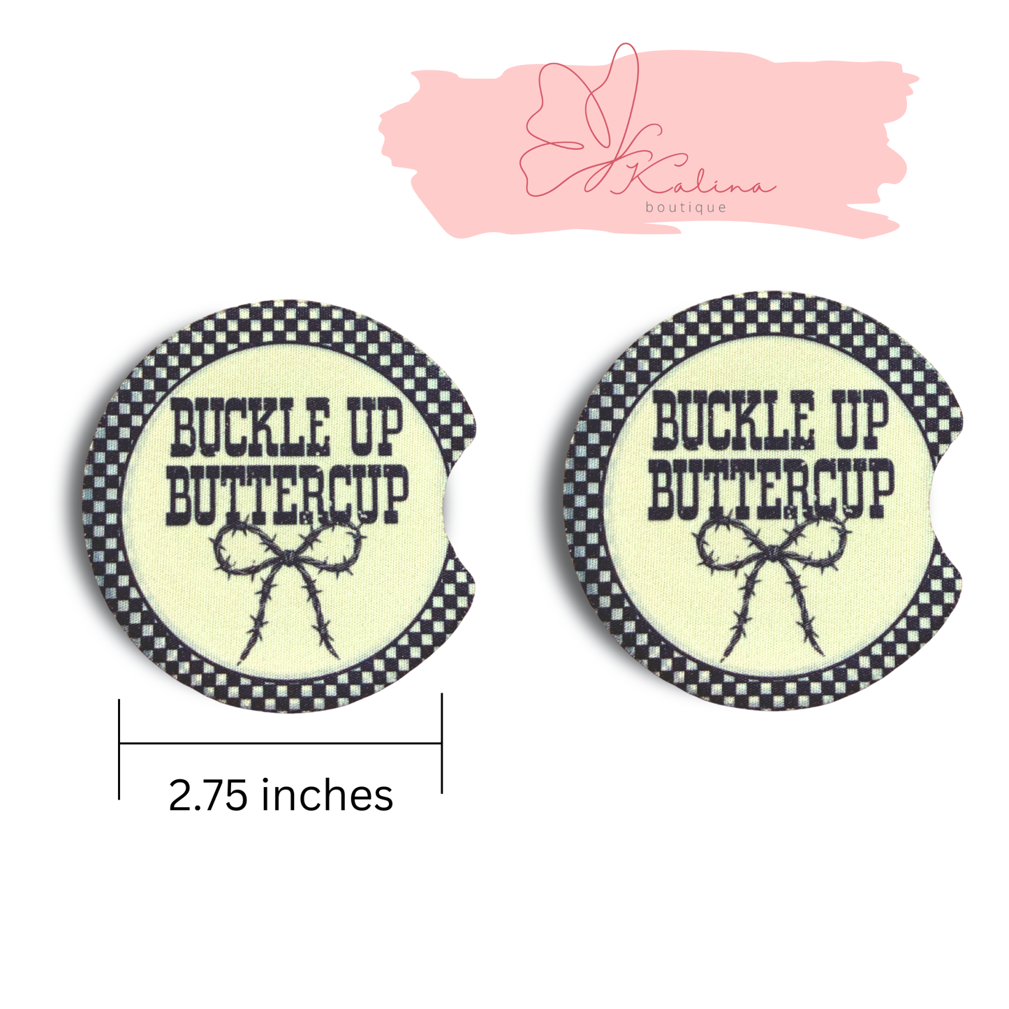 Buttercup on Board Car-Coasters