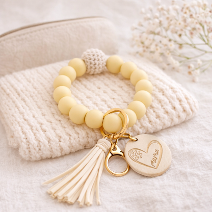 Mama Wristlet Keychain (Butter)