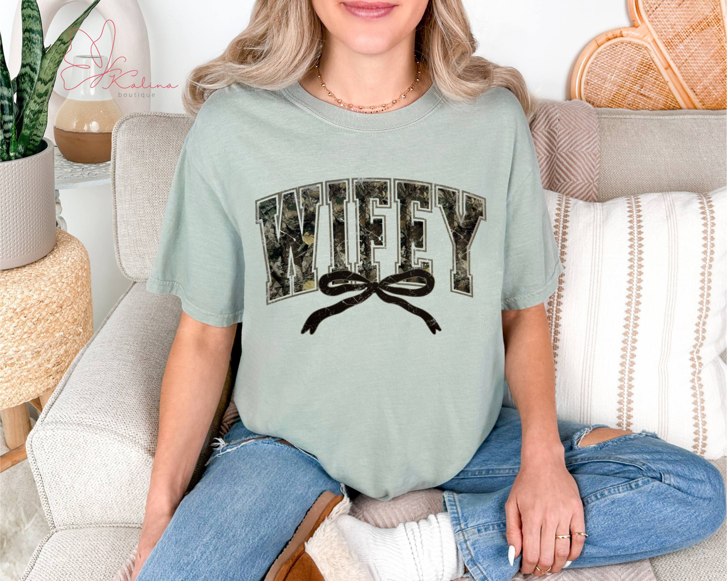 Camo Wifey Graphic Tee