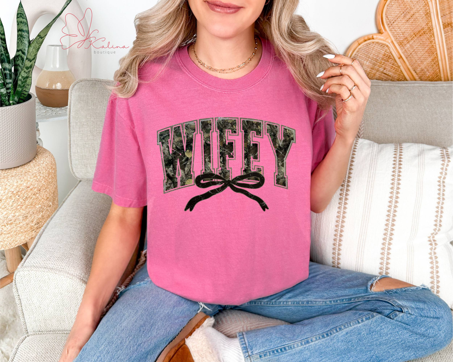 Camo Wifey Graphic Tee