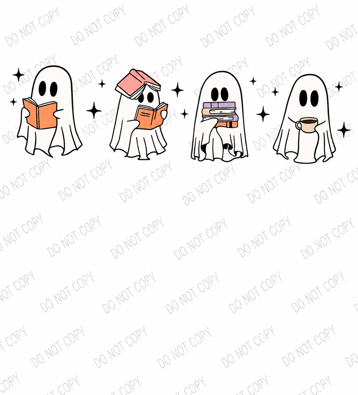 Bookish Ghosts DTF Transfer