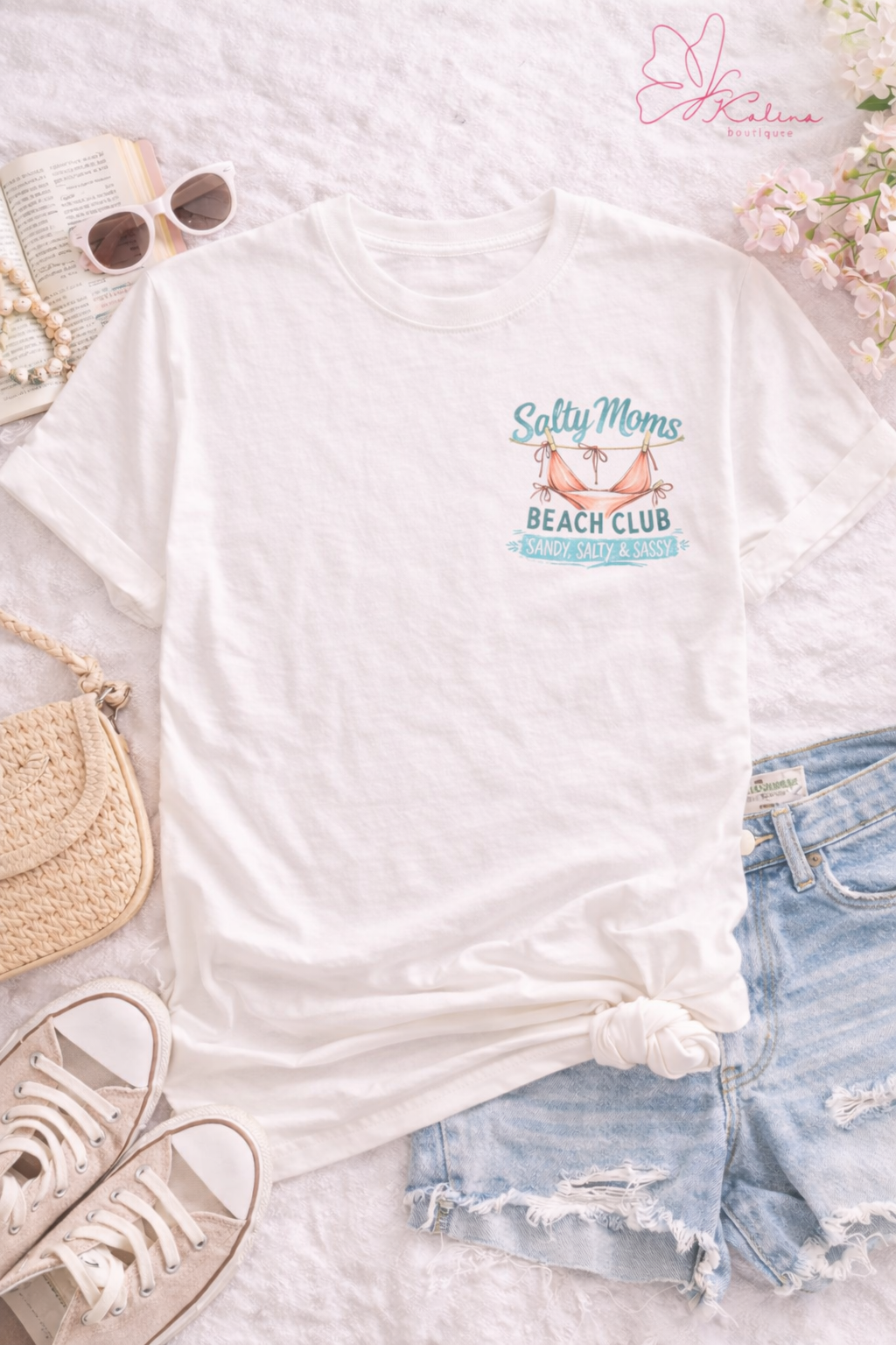 Salty Moms Beach Club Graphic Tee
