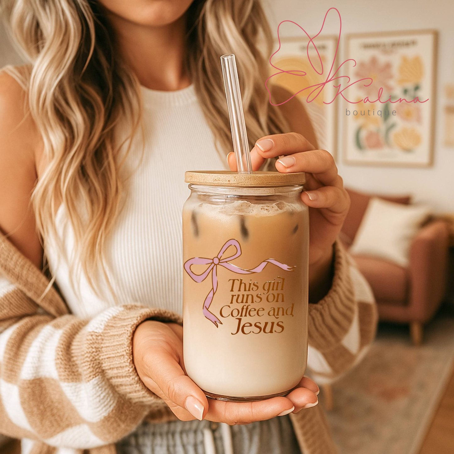 Coffee & Jesus Coffee Glass