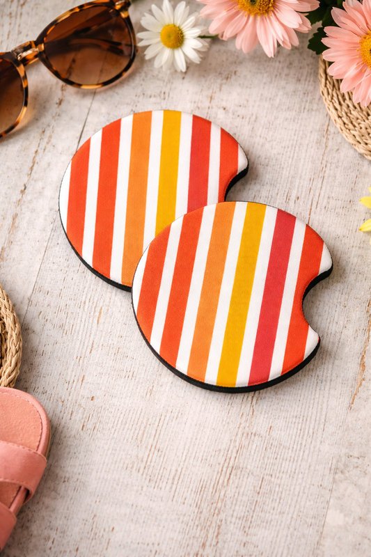Striped Car Coasters