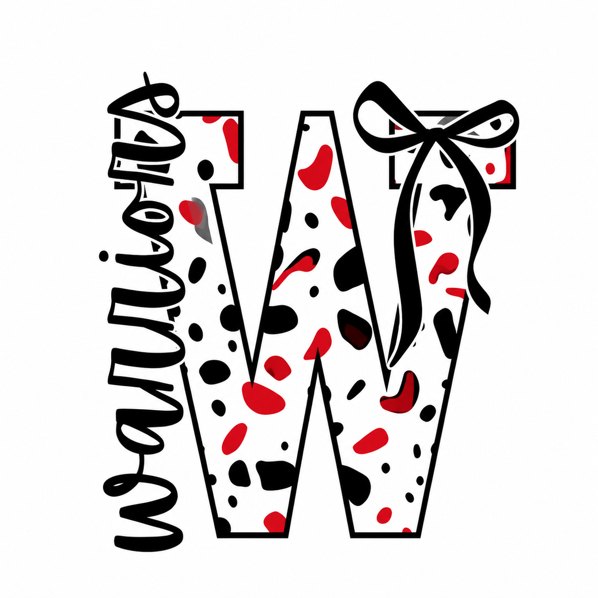 W Monogram DTF Transfer