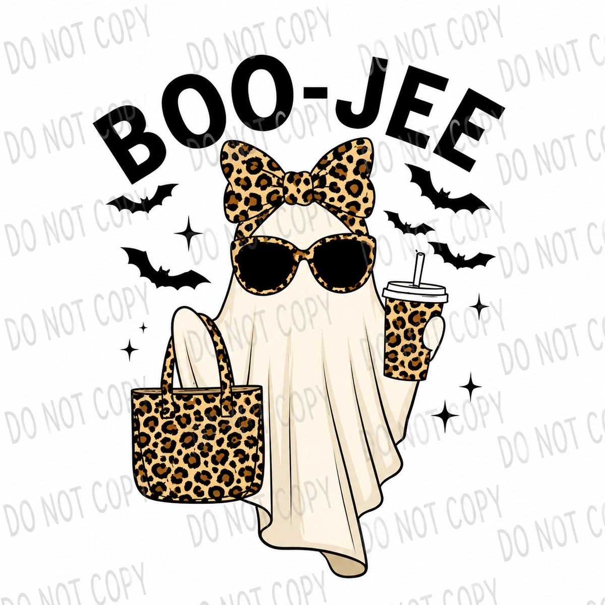 Boo-Jee Leopard Ghost DTF Transfer
