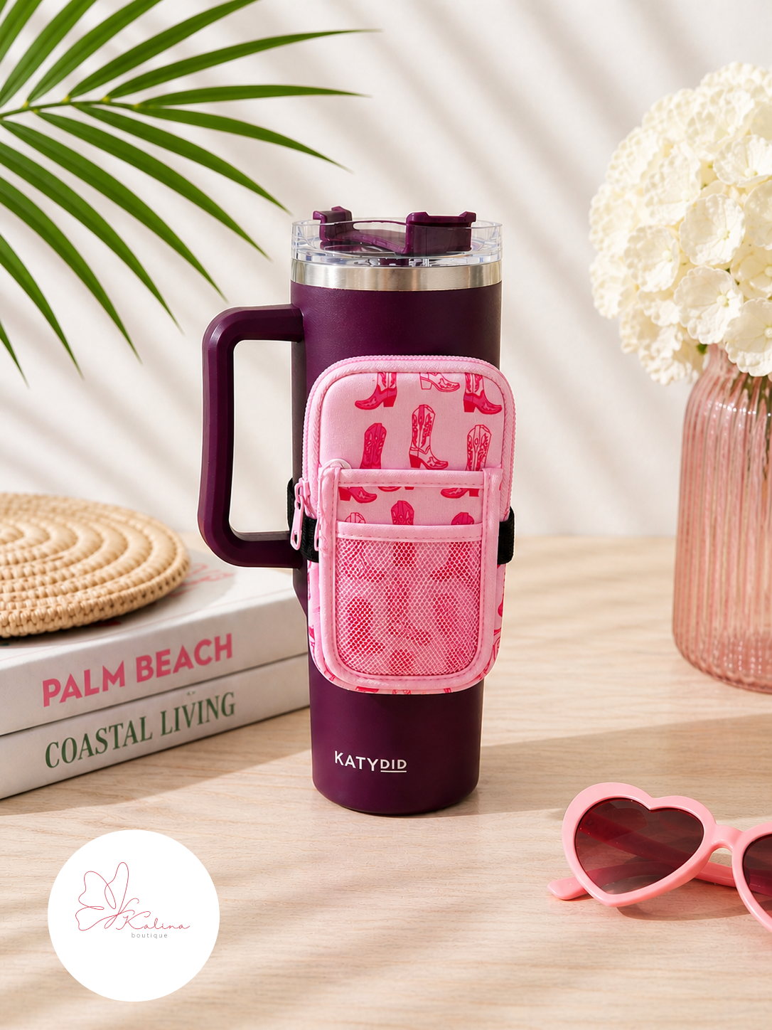 Plum Cowgirl Tumbler + Zipper Pouch Set