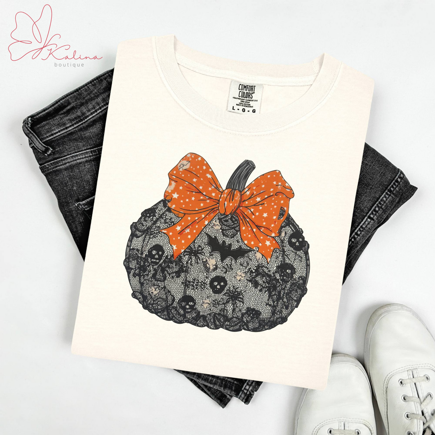 Black Lace Pumpkin Tee