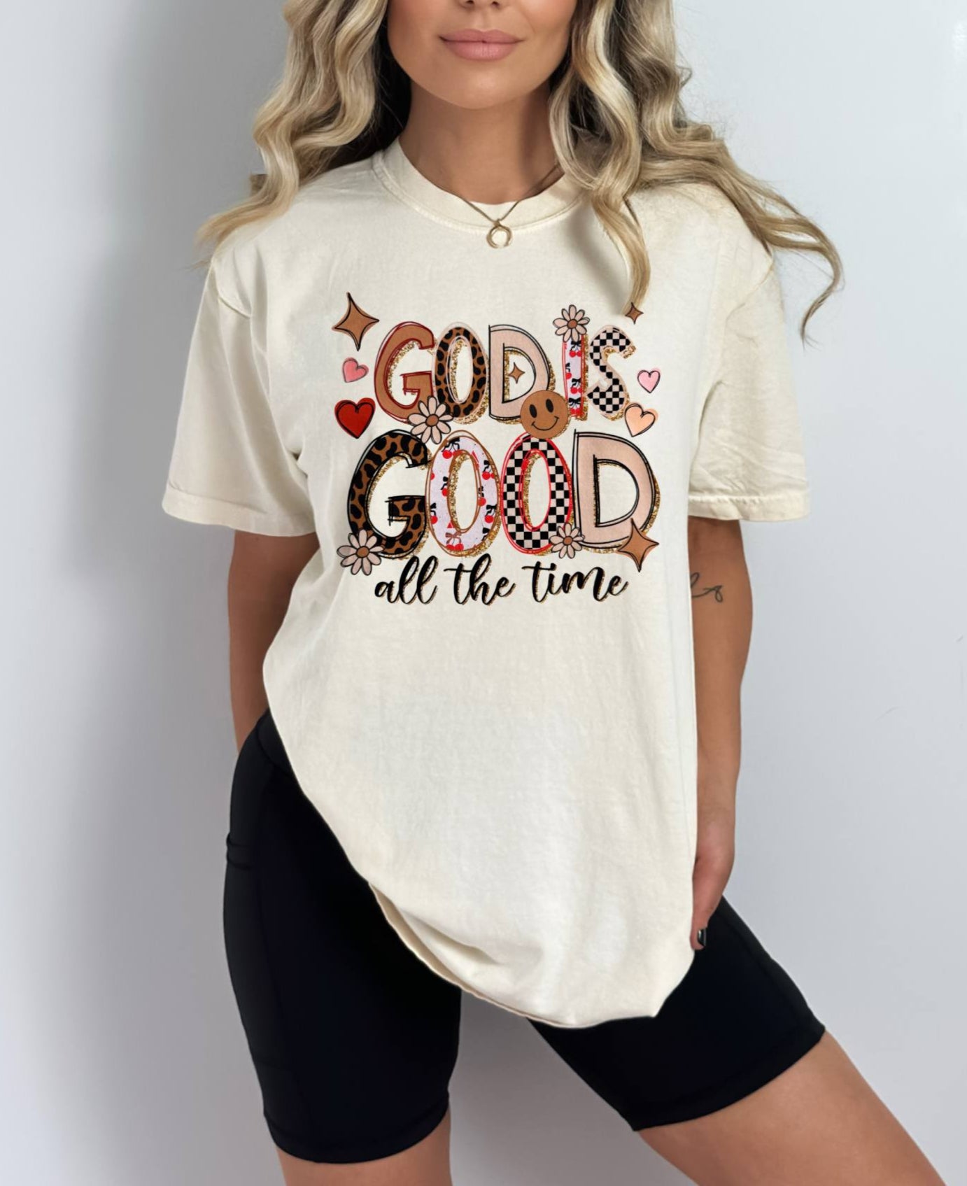 God Is Good Retro Vibes Tee