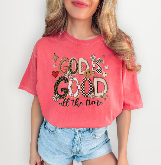 God Is Good Retro Vibes Tee