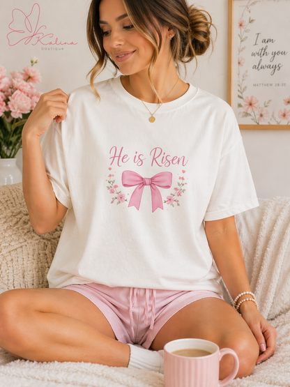 He is Risen Bow Tee