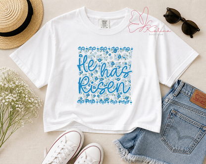 He Has Risen Crop Tee