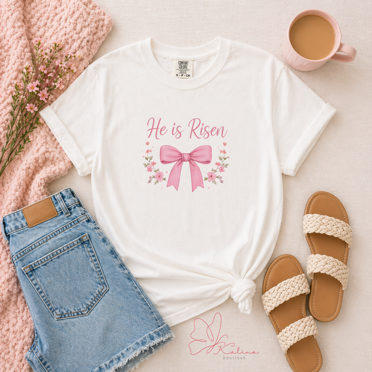 He is Risen Bow Tee