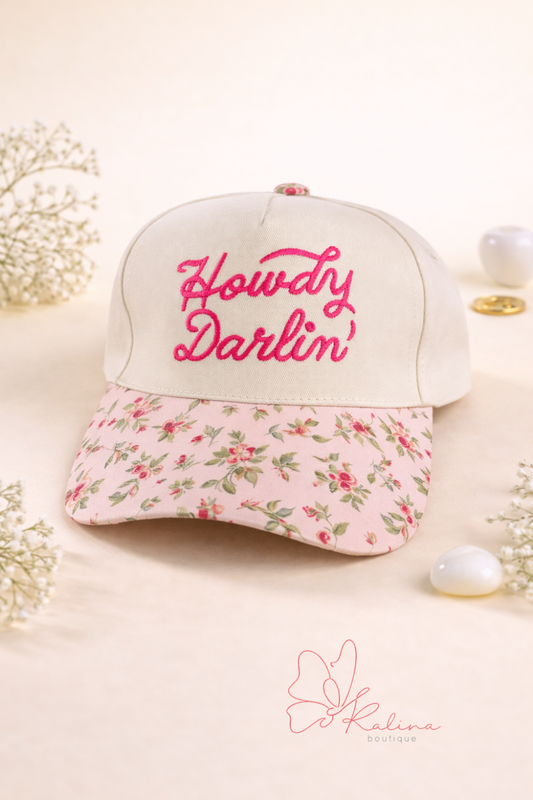 Howdy Darlin' Floral Trucker Hat