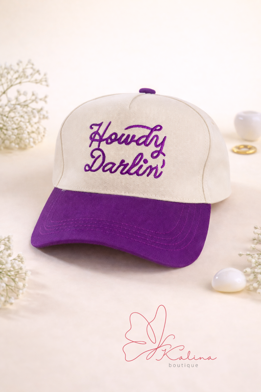 Howdy Darlin' Purple Trucker Hat