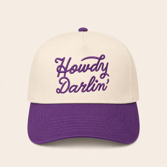 Howdy Darlin' Purple Trucker Hat
