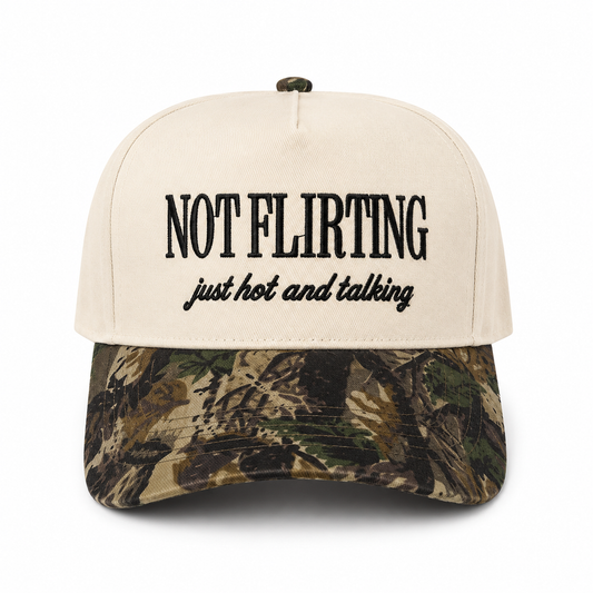 Not Flirting, Just Hot and Talking Trucker Hat