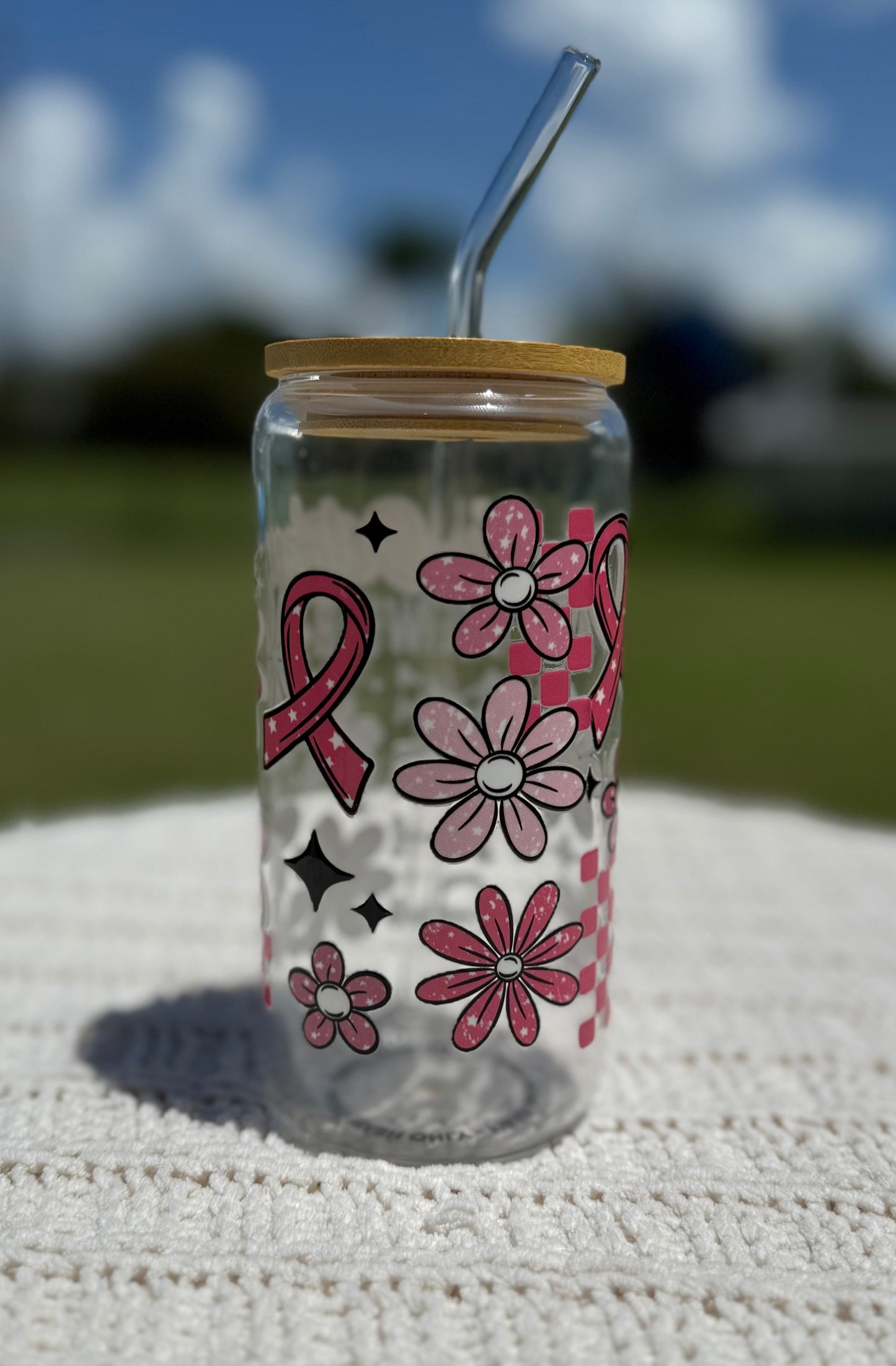 In October We Wear Pink Coffee Glass