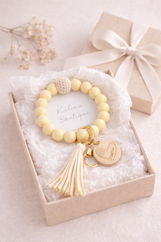 Mama Wristlet Keychain (Butter)