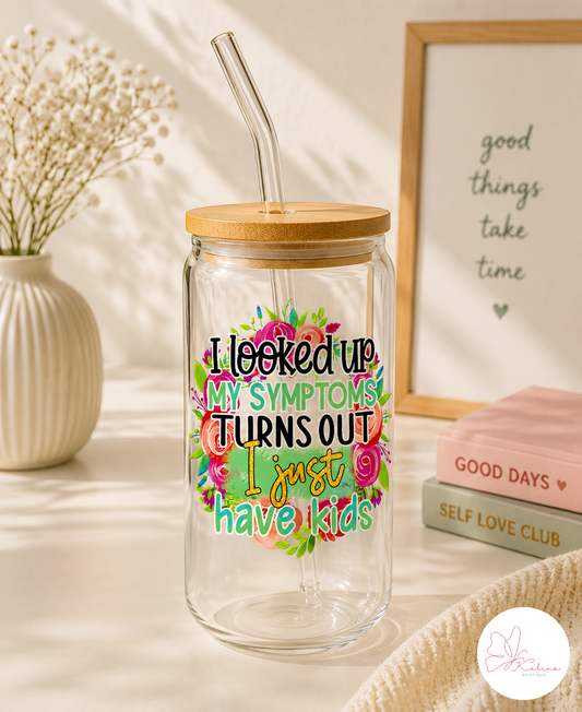 I Blame The Kids Coffee Glass