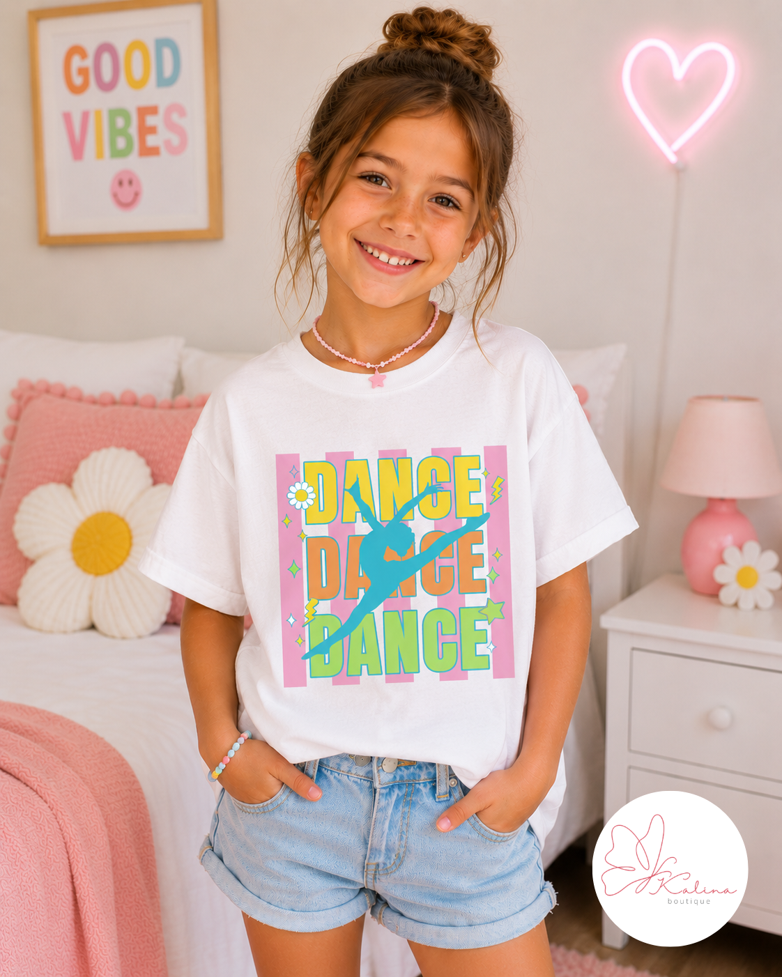 Retro Dance Graphic Kids Tee