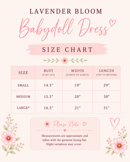 Lavender Bloom Babydoll Dress