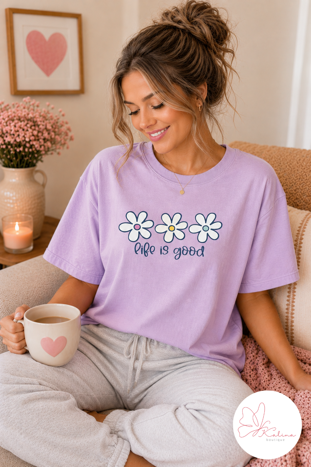 Life is Good Daisy Tee
